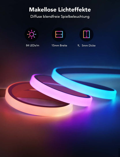 Govee RGBIC Neon Gaming LED Streifen Schreibtisch - 5M