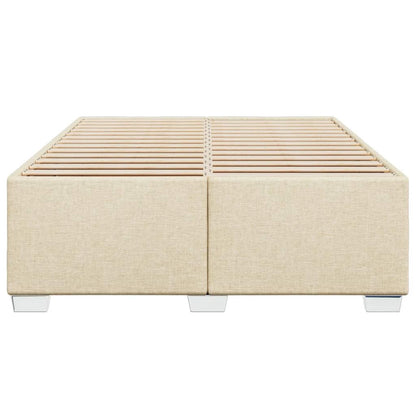 vidaXL Modernes Polsterbett Doppelbett - Creme 160x200cm Stoff