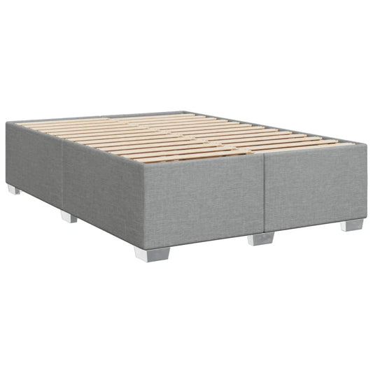 vidaXL Polsterbett Doppelbett Hellgrau Stoff 140x190cm. Bietet Liegefläche für zwei Personen.