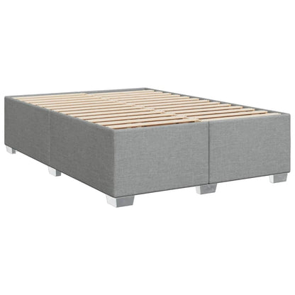 vidaXL Polsterbett Doppelbett Hellgrau Stoff 140x190cm