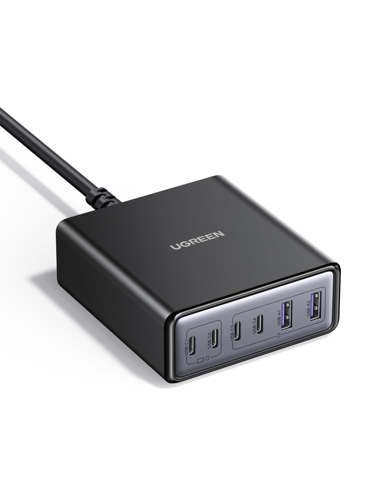 UGREEN 100W USB-C Ladestation 6-Port GaN Schnellladegerät mit vier USB-C- und zwei USB-A-Ports