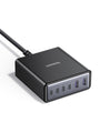 UGREEN 100W USB-C Ladestation 6-Port GaN Schnellladegerät mit vier USB-C- und zwei USB-A-Ports