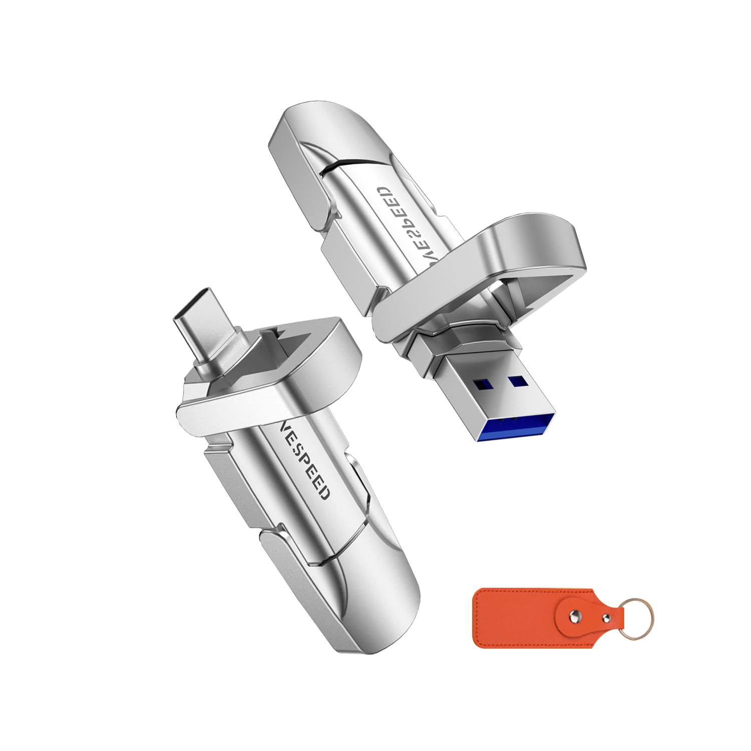 MOVE SPEED 1TB USB Stick 3.2 USB C Gen2 – High-Speed SSD Stick. Schwarzer, kompakter SSD Stick zur schnellen Datenübertragung.