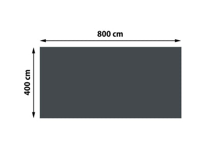Solarplane Poolabdeckung 400µm rechteckig 8x4m schwarz