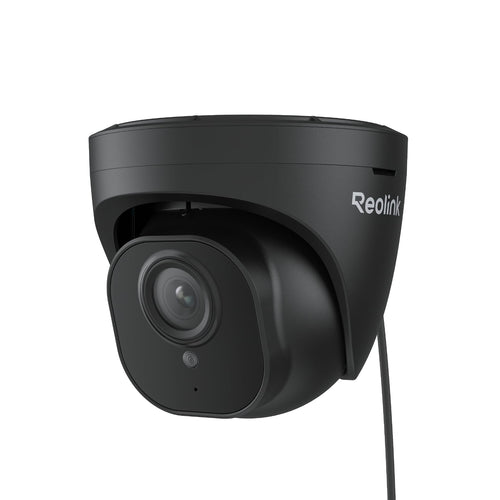 Reolink 4K PoE Smarte IP Kamera Outdoor - Schwarz. Schwarzes, kompaktes, wetterfestes Gehäuse. Zur 4K-Videoüberwachung im Außenbereich via PoE.