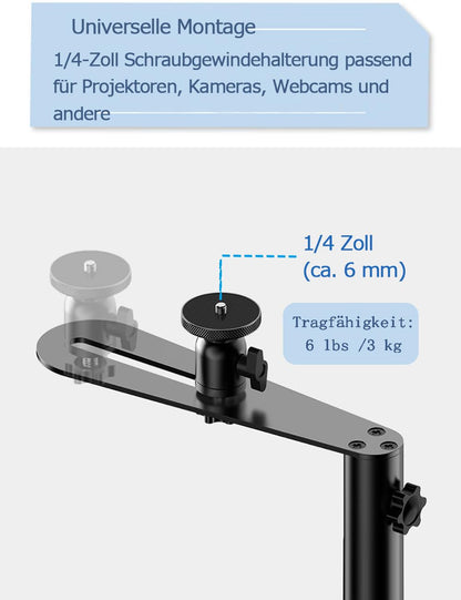 HIBORI Beamer Bodenständer - L-Form 360° Schwenkbar