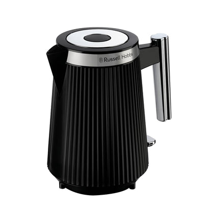 Russell Hobbs Brontë Wasserkocher Black 1,7 l, 2400 W (26750-70) in Matt-Schwarz mit Chromakzenten
