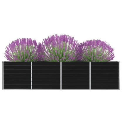 vidaXL Hochbeet Verzinkter Stahl - 320x40x77cm Anthrazit