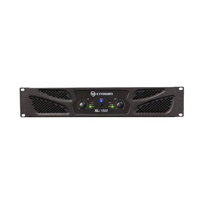 CROWN XLI1500 Professioneller Leistungsverstärker - Schwarz. Schwarzes, rechteckiges Rack-Gerät. Verstärkt Audiosignale für PA-Systeme und Beschallung.