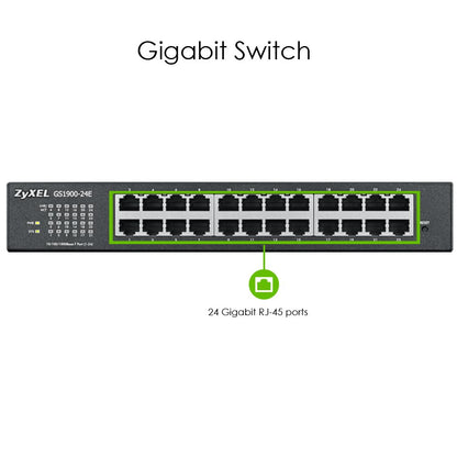 Zyxel GS1900-24E smart managed Gigabit Switch, 24-Port