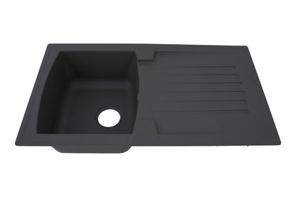 Respekta Boston Mineralitespüle – Betongrau 1 Becken 86x50 cm