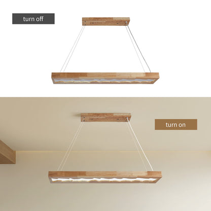 minifair LED Hängeleuchte Holz Dimmbar – 100cm Rustikal