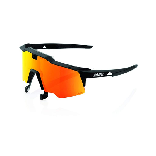 100% Speedcraft Air Sonnenbrille - Peter Sagan HiPER Red mit rotem HiPER-Glas und großer Scheibe bietet UV-Schutz und klare Sicht beim Radfahren.
