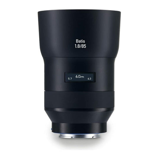 ZEISS Batis 1.8/85 Vollformat Festbrennweitenobjektiv für Sony E-Mount. Schwarzer Zylinder für Porträts an E-Mount.