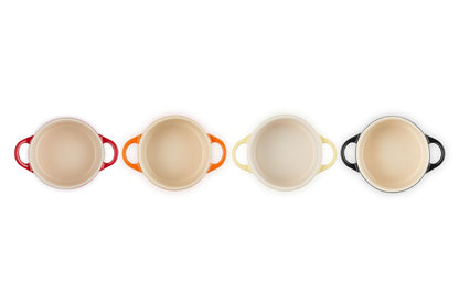 Le Creuset 4er-Set Mini Cocottes Steinzeug – Feuer und Flamme