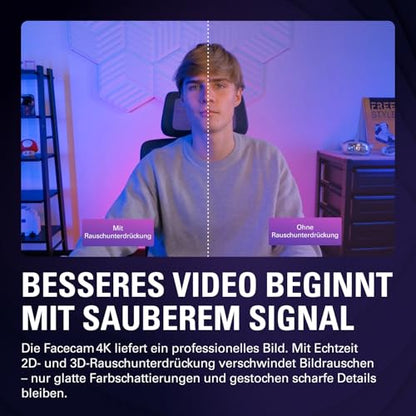Elgato Facecam 4K - unkomprimierte 4K60 Studio-Webcam für PC/Mac