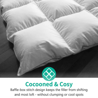 APSMILE Winter Duvet 200x200cm Gänsedaunen Weiss