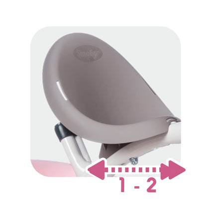 Smoby Baby Balade Plus Mitwachsendes Dreirad mit Schubstange - Rosa