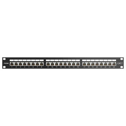 FGB CAT 7 Patchpanel 24 Port RJ45 - Geschirmt 19 Zoll