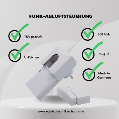 Schabus FDS 200 Funk-Abluftsteuerung - Weiss 1150W DIBt