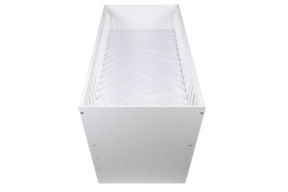 KMbaby TANY Babybett Gitterbett – Weiss 120x60cm mit Matratze