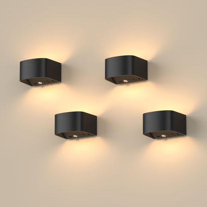 FULEN LED Wandleuchte Innen mit Bewegungssensor, Akku, 4er Set