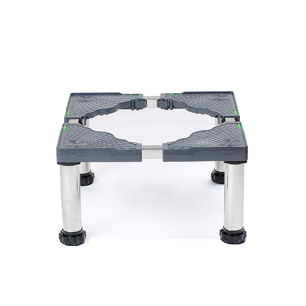 MiSMiAO Sockel verstellbar Edelstahl - Waschmaschine/Kühlschrank. Quadratischer Edelstahlsockel mit verstellbaren Füßen, erhöht Geräte.