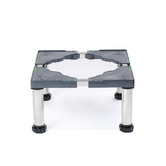MiSMiAO Sockel verstellbar Edelstahl - Waschmaschine/Kühlschrank. Quadratischer Edelstahlsockel mit verstellbaren Füßen, erhöht Geräte.