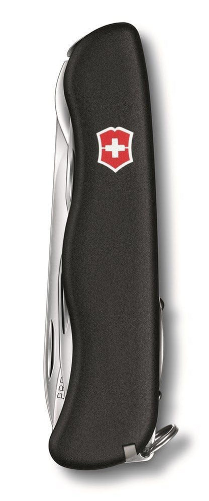 VICTORINOX Outrider Schweizer Taschenmesser mit Feststellklinge – Schwarz