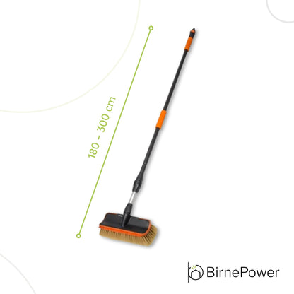 BirnePower Autowaschbürste mit Teleskopstange 180–300 cm