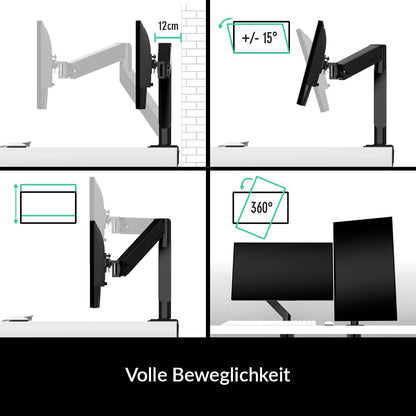 ARCTIC X1-3D Monitorarm Gaslift für einen Monitor - Schwarz