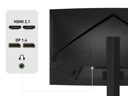 ODYS Q27 PRO-X Curved Gaming Monitor - 27 Zoll WQHD 180 Hz