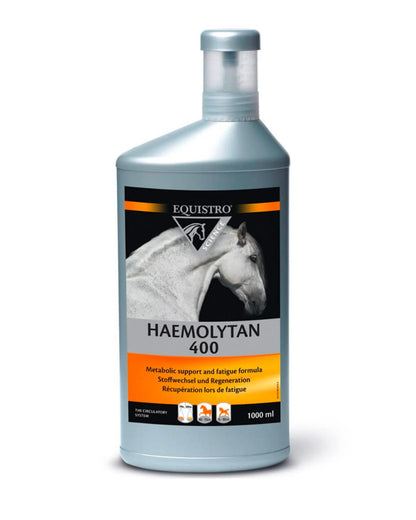 EQUISTRO® Haemolytan 400 Ergänzungsfuttermittel Pferd - 1L, braune Flasche, flüssig. Unterstützt rote Blutbildung und Leistungsfähigkeit des Pferdes.