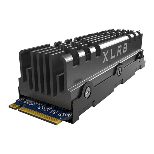 PNY XLR8 CS3040 M.2 NVMe Gen4 SSD 2TB mit Heatsink, schwarz, für Datenspeicher in PCs.