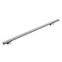 V2Aox Handlauf Treppengeländer Edelstahl rostfrei, 200 cm, Ø 42 mm – rund, mit vormontierten Haltern