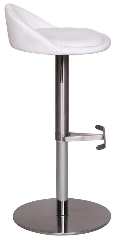 FineBuy Barhocker Edelstahl, höhenverstellbar, mit Rückenlehne