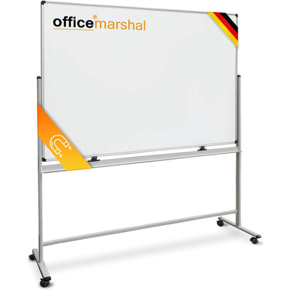 OfficeMarshal Mobiles Whiteboard 120x180cm - Doppelseitig Magnetisch