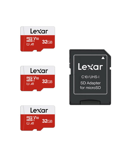 Lexar microSD Speicherkarte 32GB, 3er-Pack mit SD-Adapter, UHS-I U3