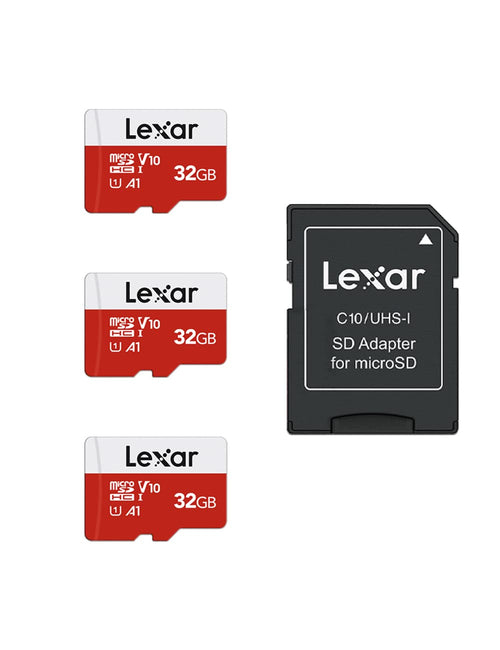 Lexar microSD Speicherkarte 32GB, 3er-Pack mit SD-Adapter, UHS-I U3