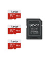 Lexar microSD Speicherkarte 32GB, 3er-Pack mit SD-Adapter, UHS-I U3