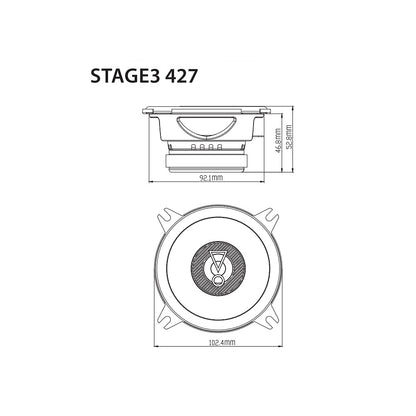 JBL Stage3 427 2-Wege Auto Lautsprecher Set 10 cm 150 Watt