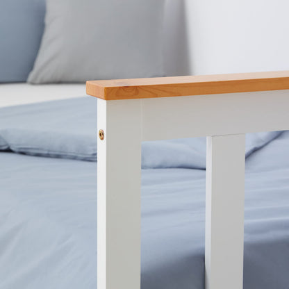 Homestyle4u 1842 Einzelbett Weiss 90x200 Kiefer Massivholz