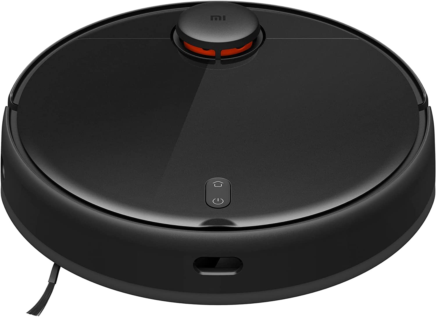 Xiaomi Mi Robot Vacuum-Mop 2 Pro Saug- & Wischroboter Schwarz. Rundes, schwarzes Gehäuse, saugt und wischt Böden.