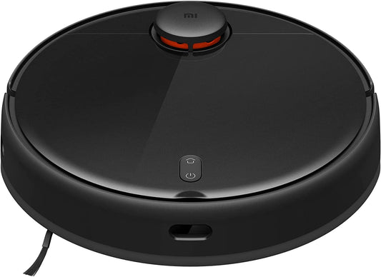 Xiaomi Mi Robot Vacuum-Mop 2 Pro Saug- & Wischroboter Schwarz. Rundes, schwarzes Gehäuse, saugt und wischt Böden.