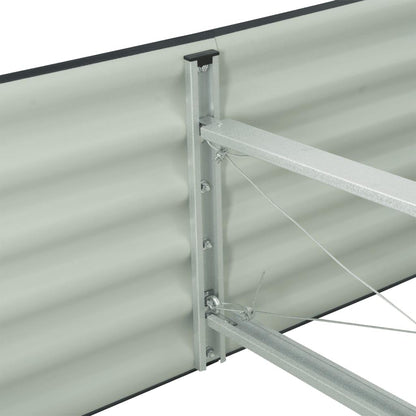 vidaXL Hochbeet Stahl Grau für Garten 240x80x44 cm