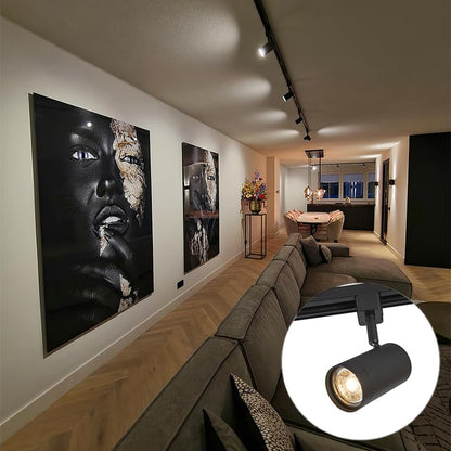 QAZQA Schienensystem Komplettset Deckenspot - 5-flammig Schwarz