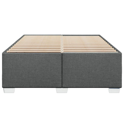 vidaXL Bettgestell Polsterbett 140x200cm – Dunkelgrau Stoff