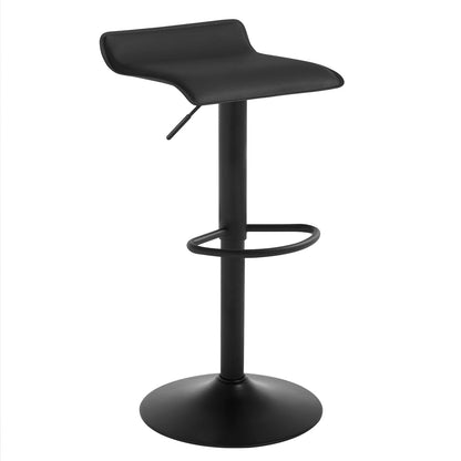 WOLTU Barhocker 2er Set Höhenverstellbar Kunstleder - Schwarz