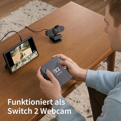 EMEET C960 4K UHD Webcam - Dual Mic, Auto-Lichtkorrektur, Abdeckung