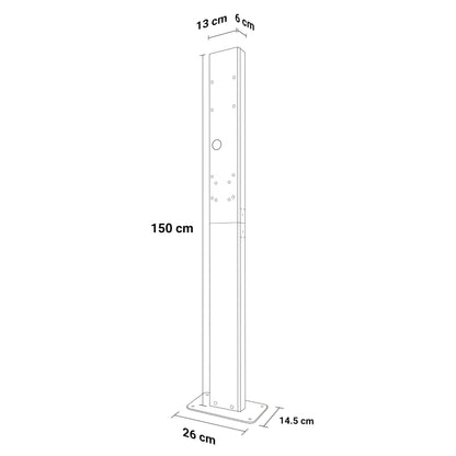 Green Cell EV Stand Wallbox Standsäule mit Kabelhalterung